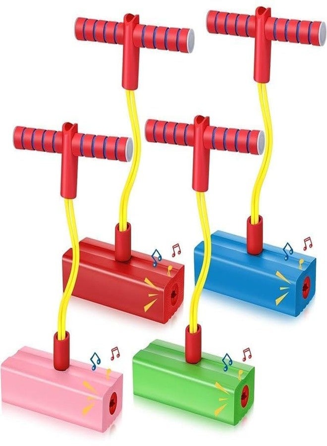 GLNRM Foam Stick Jumper for Kids - Bungee Jumper Outdoor Toy, Foam Bouncing Toy for Age 3 and Up, Squeaky Sounds Pogo Sticks, Great Gift for Boys and Girls, Multicolor (Pack of 1) - Image 3